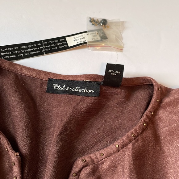 Club Z Collection poncho  One size   Beaded  Embroidered boho style NWT - Picture 7 of 9